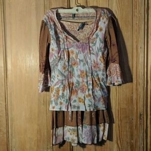 Gauzy Cotton Skirt set. Syrup brand.Vintage 1990s.